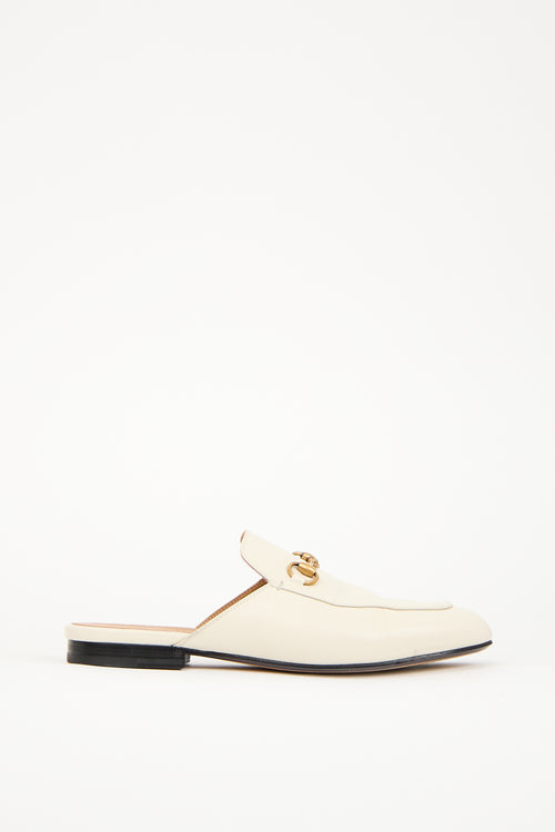 Gucci Cream Leather Princetown Mule