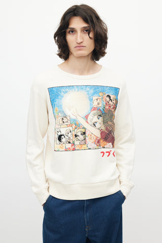 Gucci Cream 
Multicolour Anime Guccy Crewneck