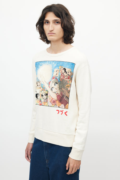 Gucci Cream 
Multicolour Anime Guccy Crewneck