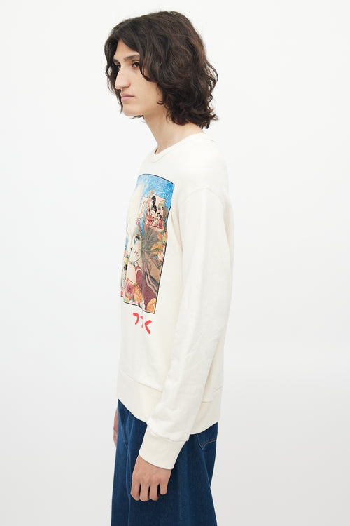 Gucci Cream 
Multicolour Anime Guccy Crewneck