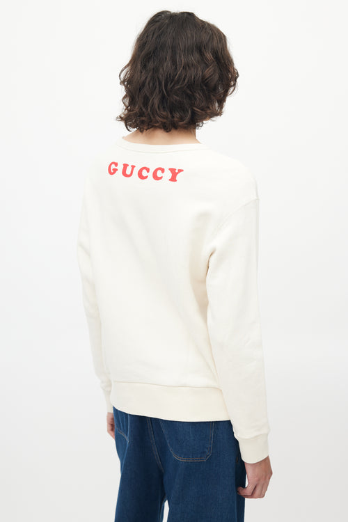 Gucci Cream 
Multicolour Anime Guccy Crewneck