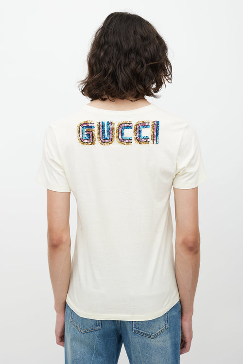 Gucci Cream 
Multicolour Maison De L
Amour T-Shirt