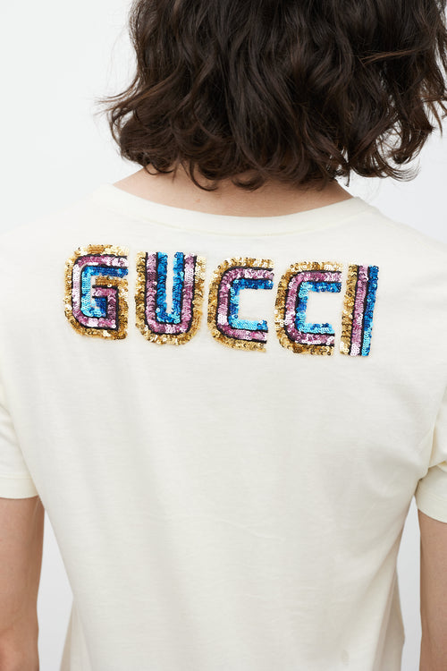 Gucci Cream 
Multicolour Maison De L
Amour T-Shirt