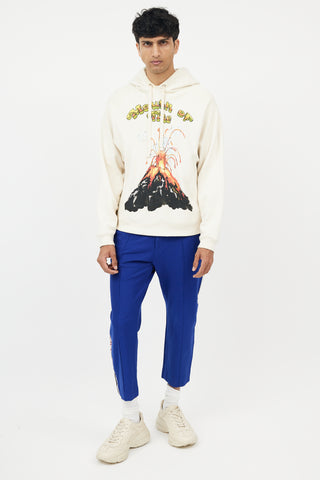 Gucci Cream 
Multicolour Mouth Of Fire Hoodie