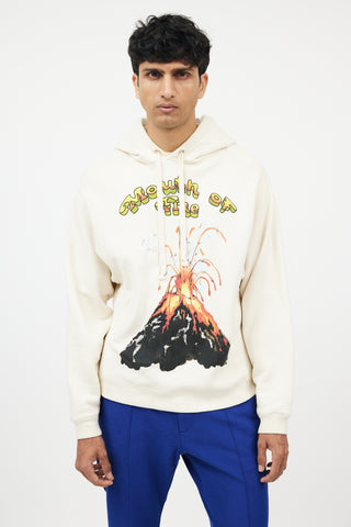 Gucci Cream 
Multicolour Mouth Of Fire Hoodie