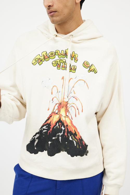 Gucci Cream 
Multicolour Mouth Of Fire Hoodie