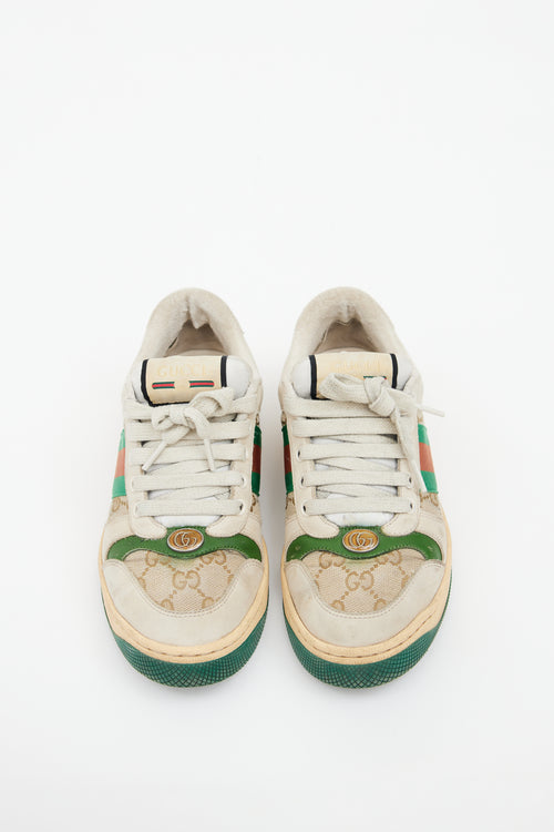 Gucci Cream 
Multicolour Screener Sneaker