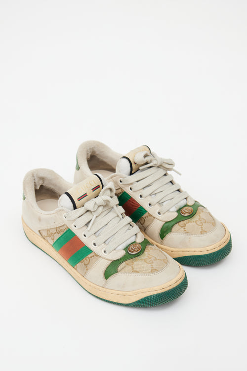 Gucci Cream 
Multicolour Screener Sneaker