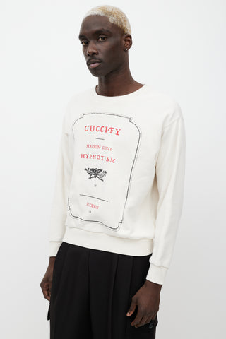 Gucci Cream 
Red Guccify Sweatshirt