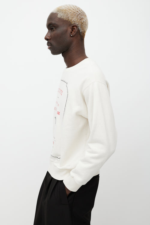 Gucci Cream 
Red Guccify Sweatshirt