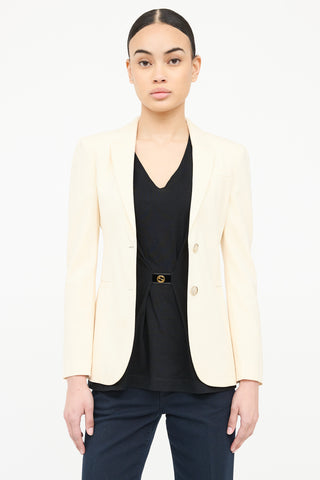 Gucci Single Breasted Collar Blazer