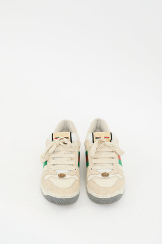 Gucci Cream 
Multicolour Screener Web Sneaker