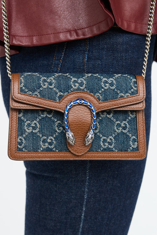 Gucci Denim Super Mini Dionysus Bag