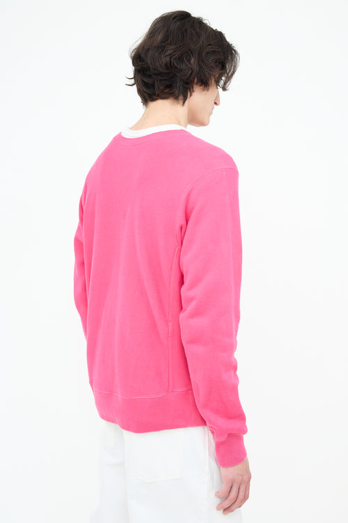 Gucci Fuchsia Interlocking GG Logo Crewneck