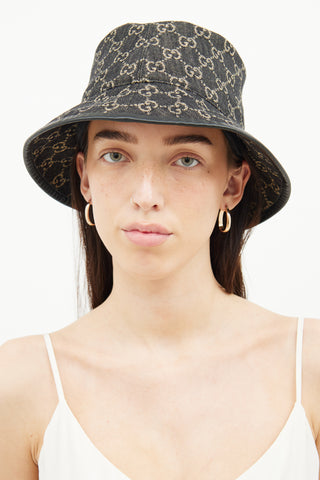 Gucci GG Black Denim Bucket Hat