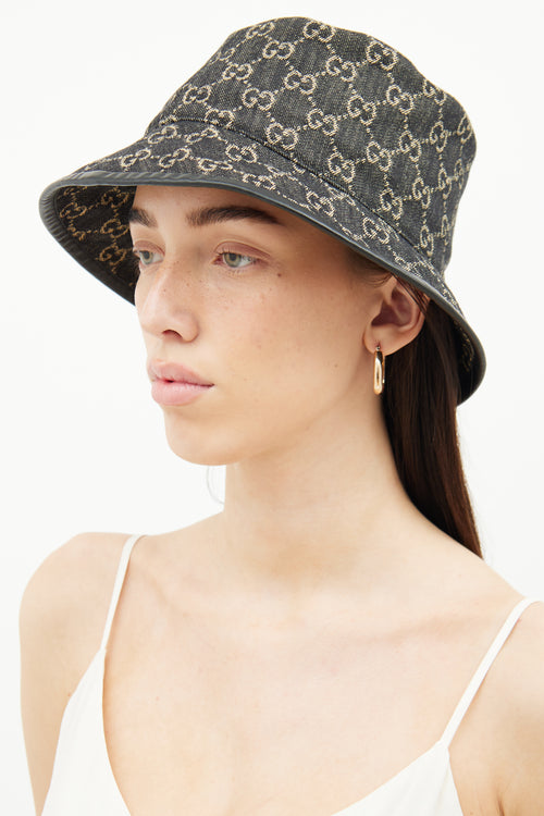 Gucci GG Black Denim Bucket Hat