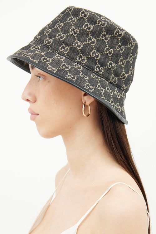 Gucci GG Black Denim Bucket Hat