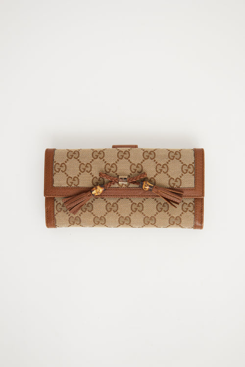 Gucci GG Canvas Tassel Bella Wallet