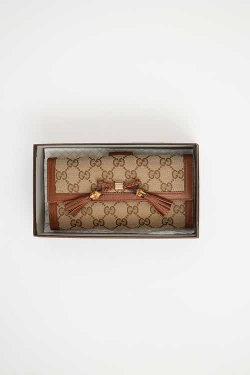 Gucci GG Canvas Tassel Bella Wallet