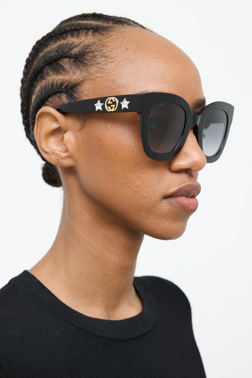 Gucci Black GG0208S Jewel Sunglasses