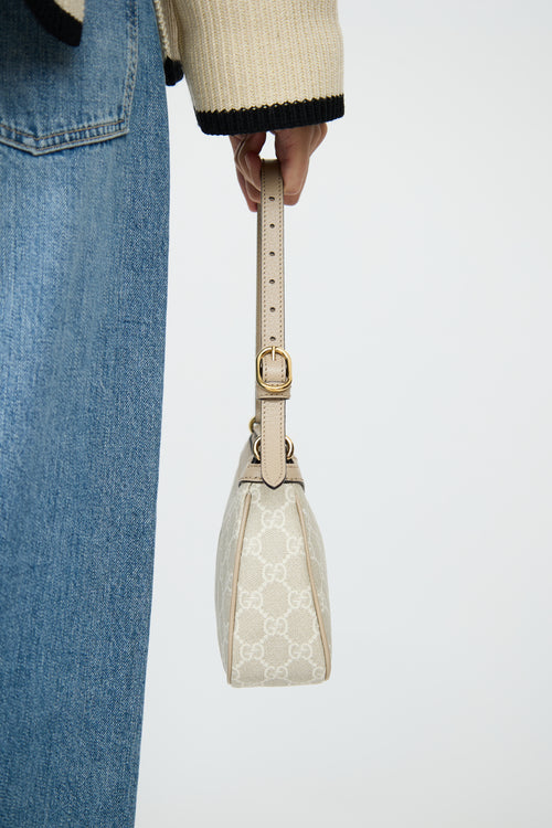 GucciCream GG Supreme Ophidia  Bag