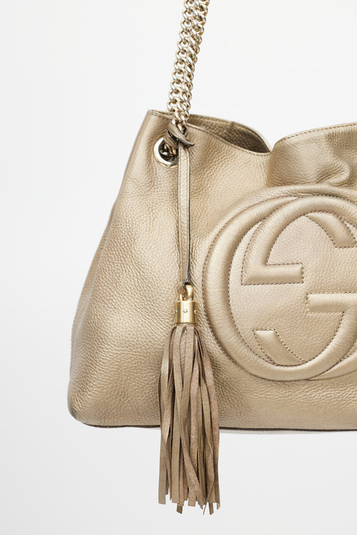 Gucci Gold Leather Medium Soho Chain Shoulder Bag