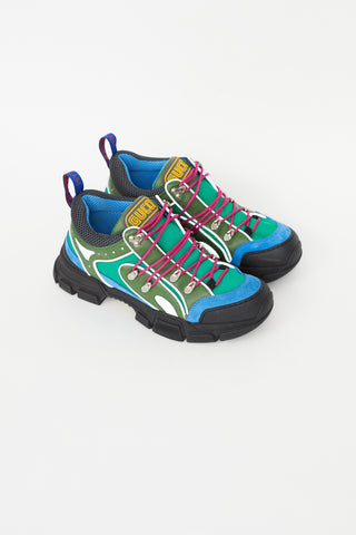 Gucci Green 
Multicolour Trek Chunky Sneaker