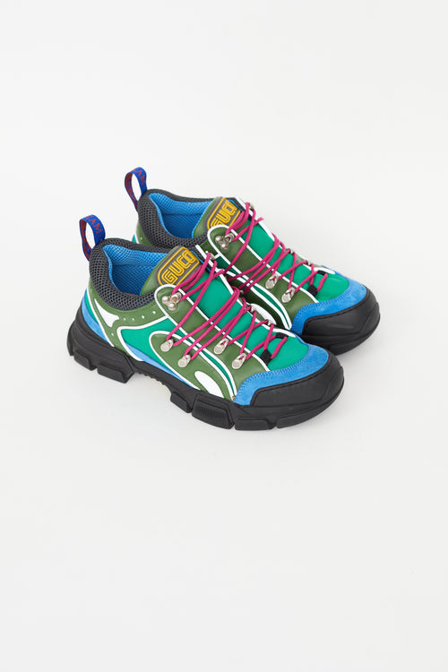 Gucci Green 
Multicolour Trek Chunky Sneaker