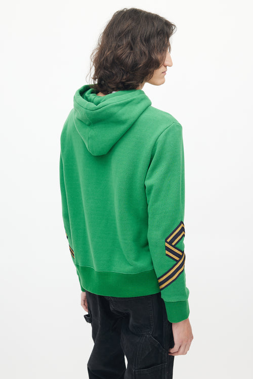 Gucci Green 
Black Blind For Love Patched Hoodie