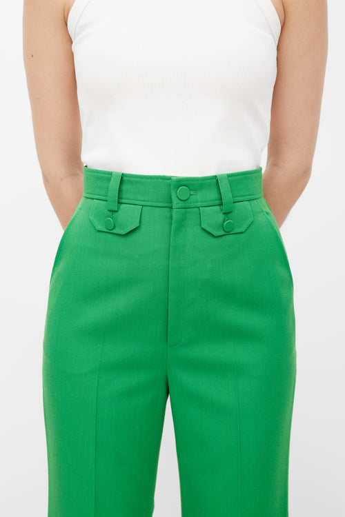 Gucci Green Flared Trouser