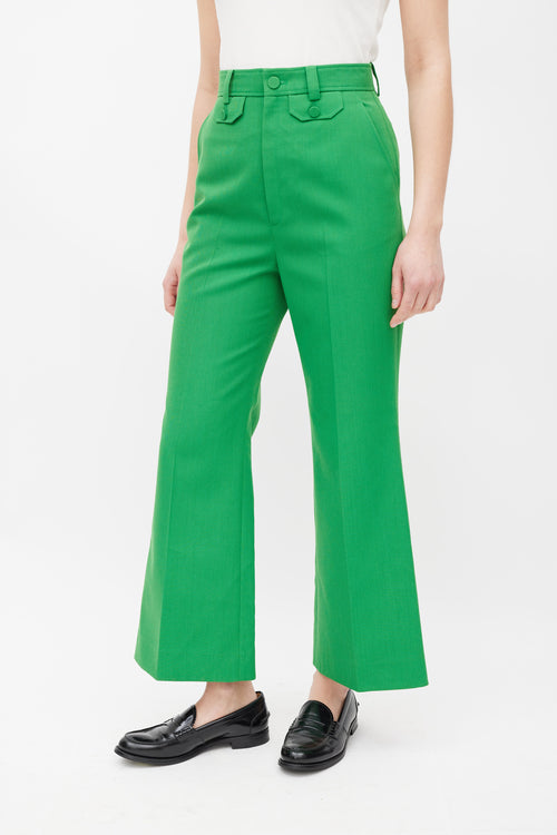 Gucci Green Flared Trouser