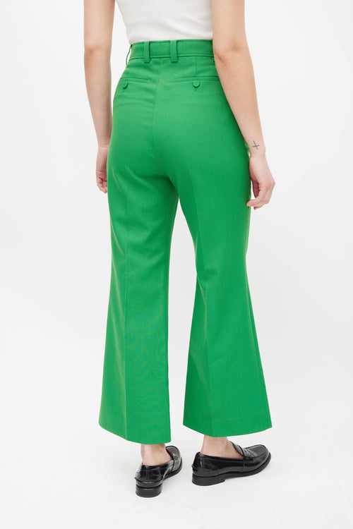 Gucci Green Flared Trouser