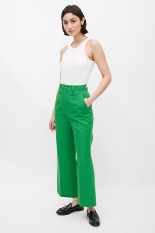 Gucci Green Flared Trouser