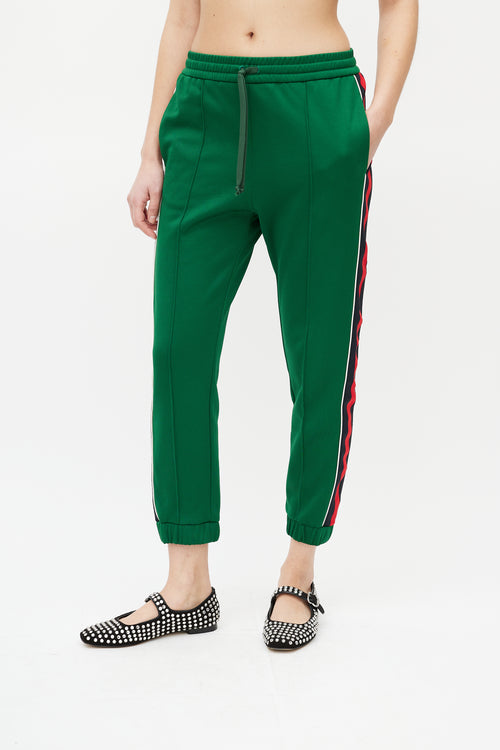 Gucci Green 
Red Striped Track Pant