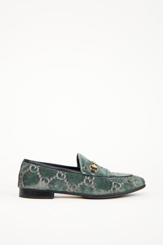 Gucci Green Velvet Jordaan Loafer