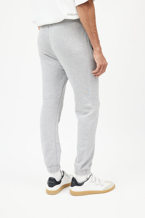 Gucci Grey 
Blue Logo Sweatpant