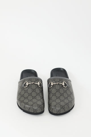 Gucci Grey GG Supreme Canvas Mule