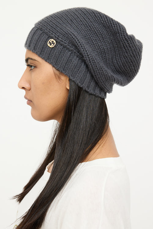 Gucci Grey Knit Cashmere Toque