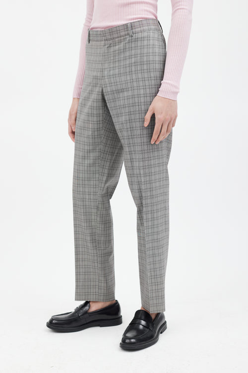 Gucci Grey 
Multi Plaid Pant Suit