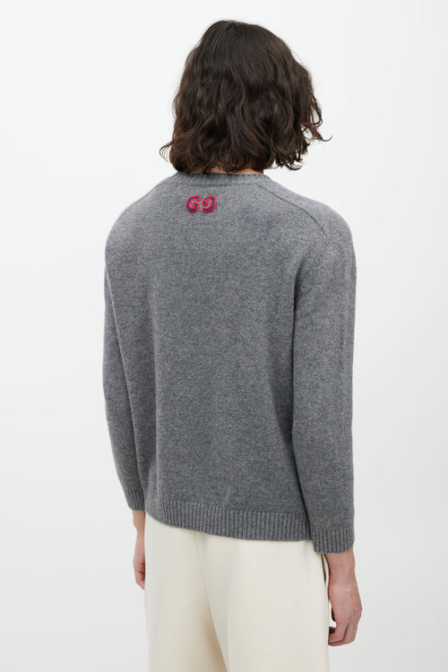 Gucci Grey 
Multicolour Wool Knit Sweater