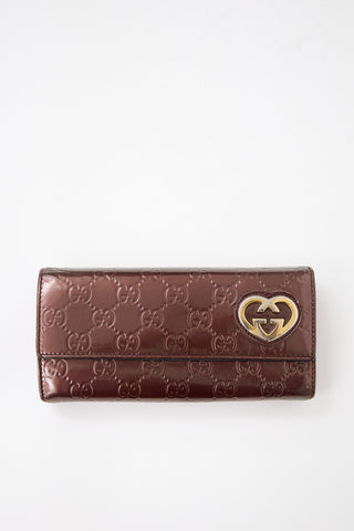 Gucci Guccissima Lovely Heart Wallet