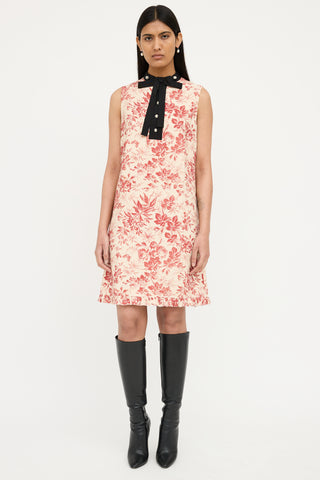 Gucci Ivory Multi Colour Floral  Dress