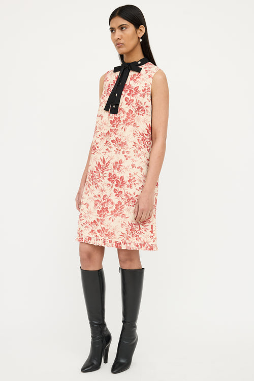 Gucci Ivory Multi Colour Floral  Dress