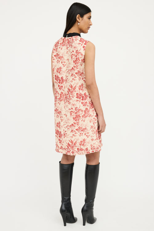 Gucci Ivory Multi Colour Floral  Dress