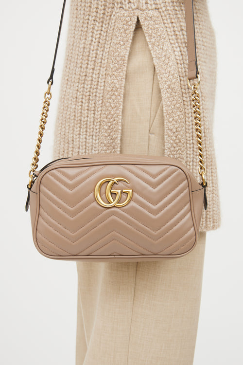 Gucci Beige GG Marmont Crossbody Bag