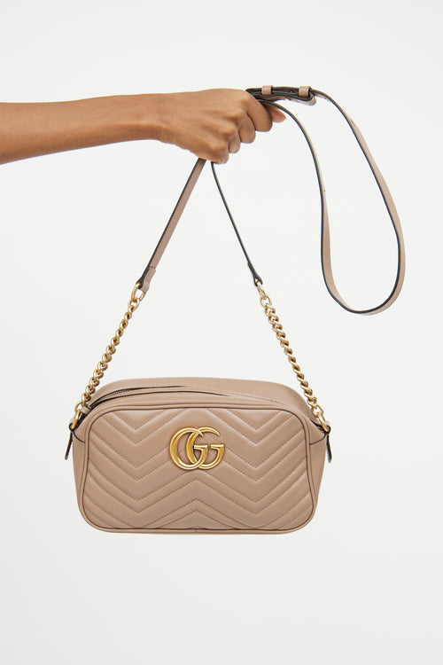 Gucci Beige GG Marmont Crossbody Bag