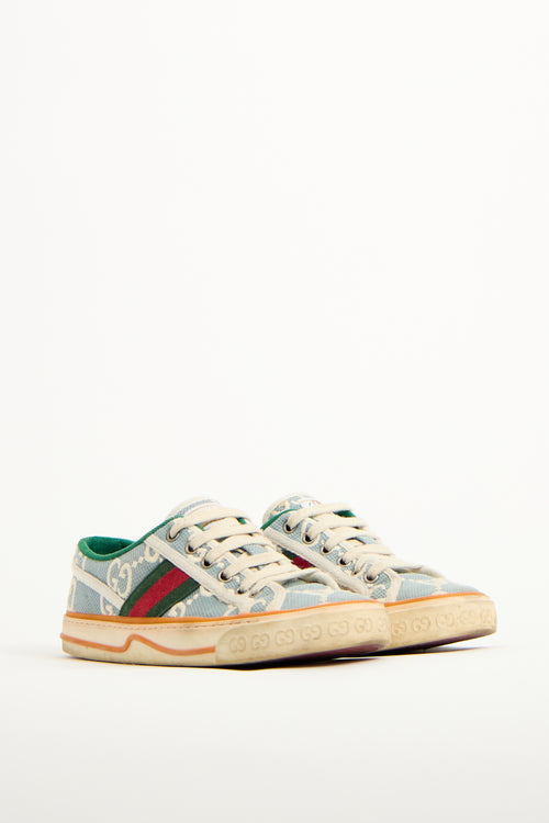 Gucci Light Blue 
Multi Tennis 1977 GG Sneaker