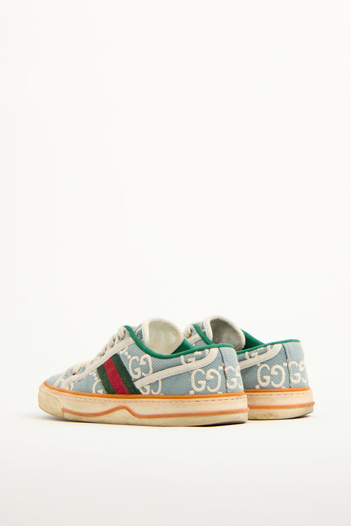 Gucci Light Blue 
Multi Tennis 1977 GG Sneaker