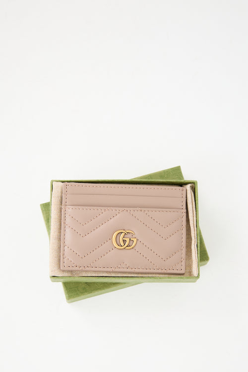 Gucci Leather Marmont GG Card Holder