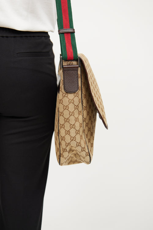 Gucci Brown GG Monogram Canvas Sherry Messenger Bag